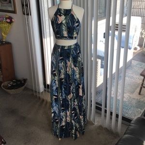 Lulus Two Piece Maxi Dress